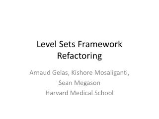 Level Sets Framework Refactoring