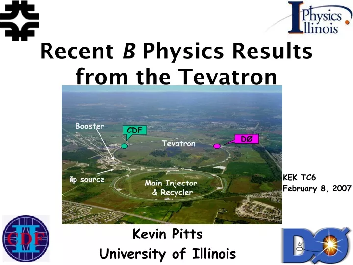 recent b physics results from the tevatron