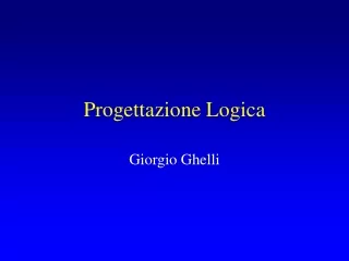 Progettazione Logica