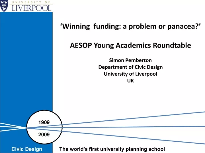 winning funding a problem or panacea aesop young