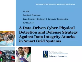 Jin Wei Assistant Professor,  Department of Electrical &amp; Computer Engineering 12/15/2015