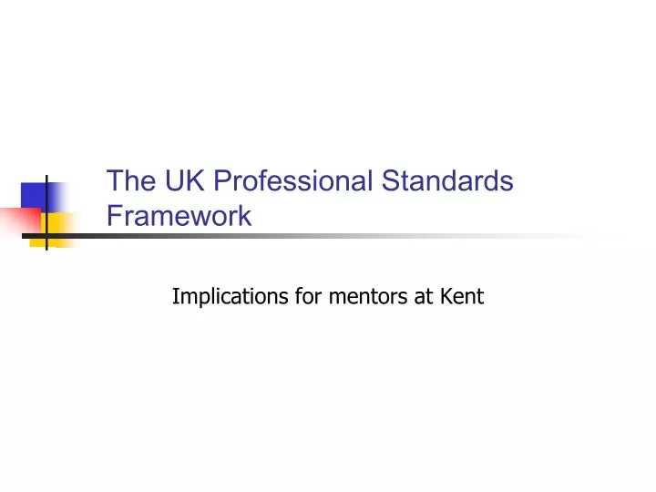 the uk professional standards framework