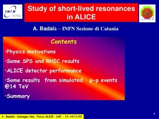 Study of short-lived resonances in ALICE