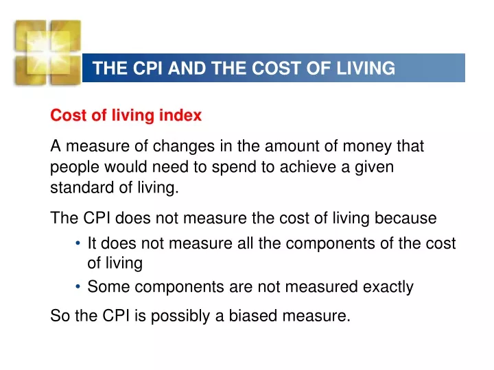 the cpi and the cost of living
