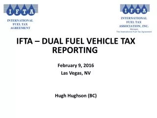 IFTA –  Dual Fuel Vehicle Tax  Reporting