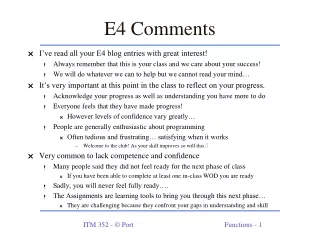 E4 Comments