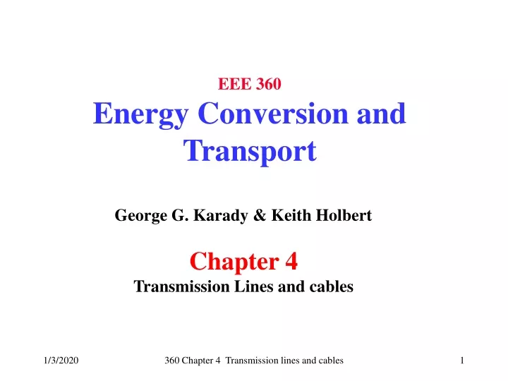 eee 360 energy conversion and transport