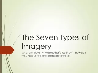 The Seven Types of Imagery