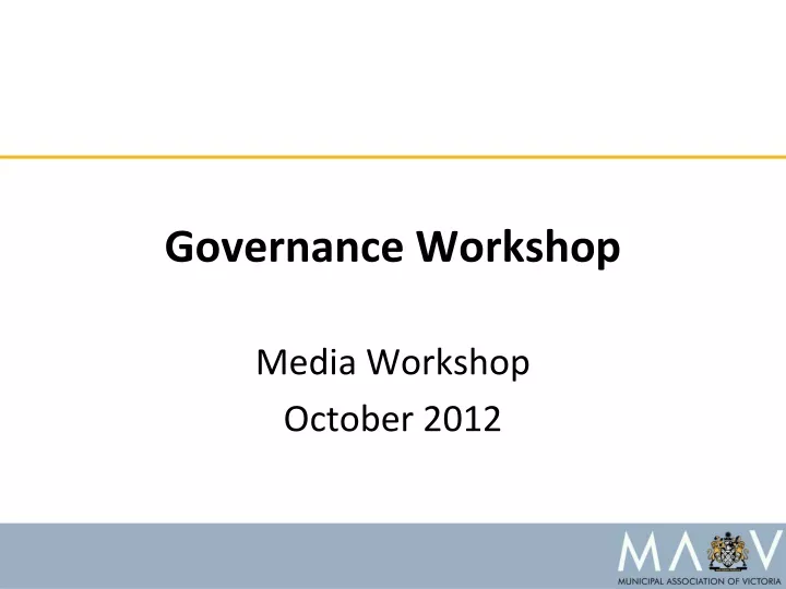 governance workshop