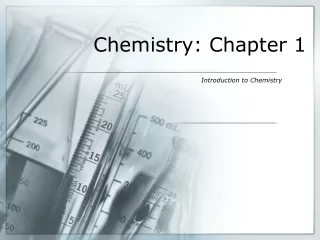 Chemistry: Chapter 1