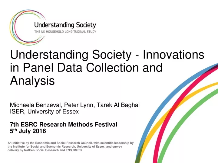 understanding society innovations in panel data