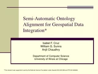 Semi-Automatic Ontology Alignment for Geospatial Data Integration*