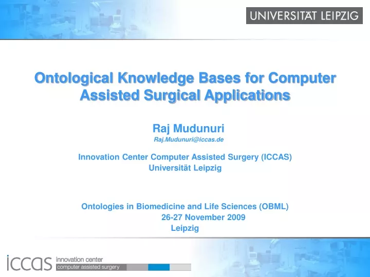ontological knowledge bases for computer assisted surgical applications