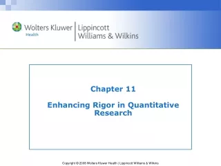 Chapter 11 Enhancing Rigor in Quantitative Research