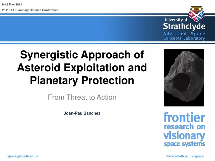 synergistic approach of asteroid exploitation and planetary protection