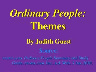 Ordinary People: Themes