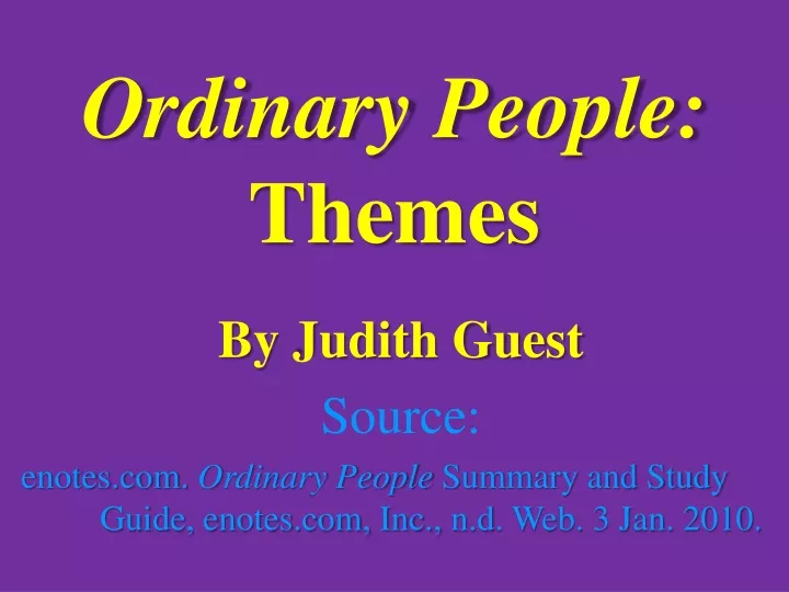 ordinary people themes
