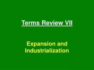 Terms Review VII