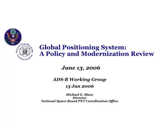 Global Positioning System: A Policy and Modernization Review