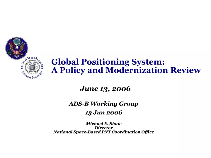 global positioning system a policy and modernization review