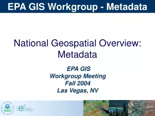 National Geospatial Overview: Metadata
