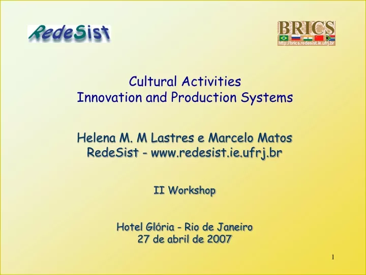 cultural activities innovation and production