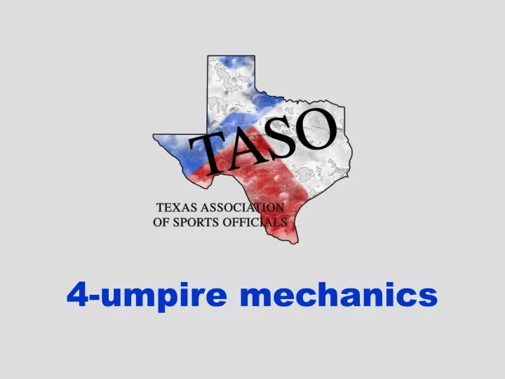 4 umpire mechanics