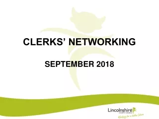 CLERKS’ NETWORKING SEPTEMBER 2018