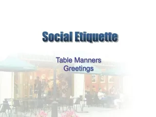 Table Manners Greetings