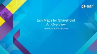 Esri Maps for SharePoint  An Overview