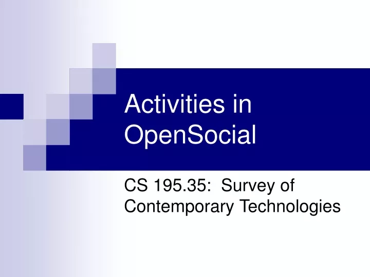 activities in opensocial