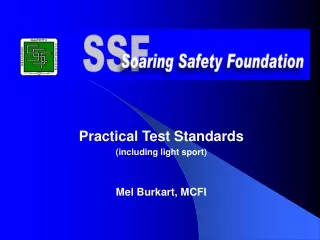 Practical Test Standards (including light sport) Mel Burkart, MCFI