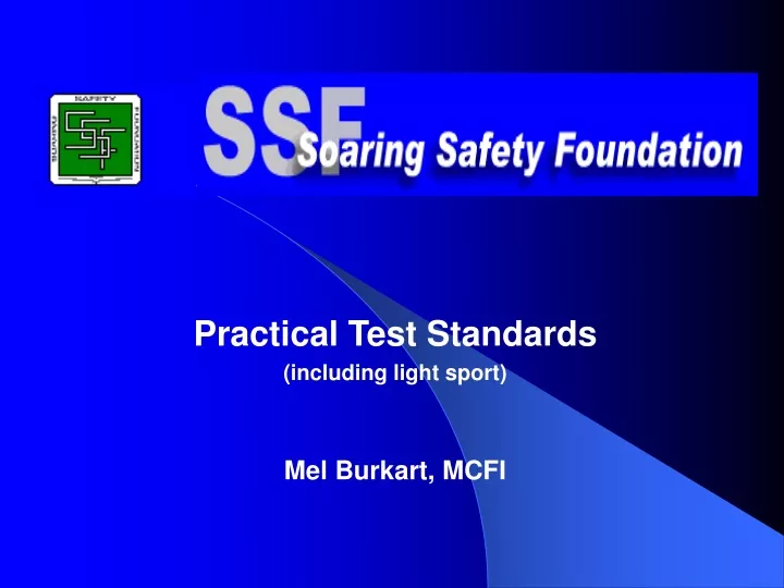 practical test standards including light sport mel burkart mcfi