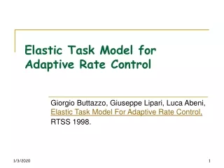 Elastic Task Model for Adaptive Rate Control