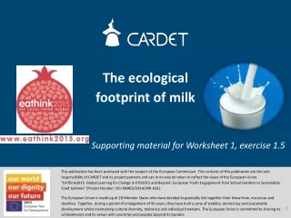The ecological footprint of milk