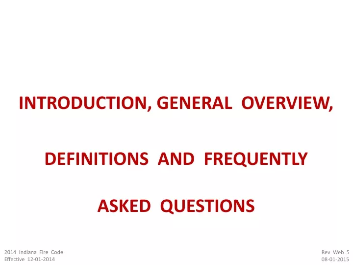 introduction general overview definitions