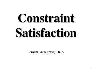 Constraint Satisfaction