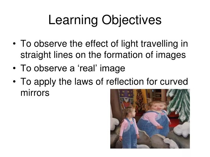 learning objectives