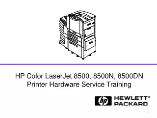 HP Color LaserJet 8500, 8500N, 8500DN Printer Hardware Service Training