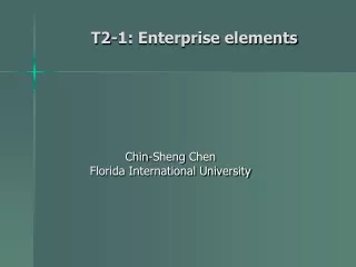 T2-1: Enterprise elements