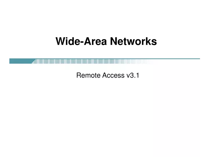 wide area networks