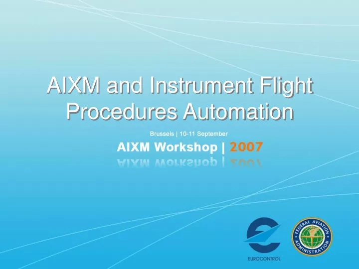 aixm and instrument flight procedures automation