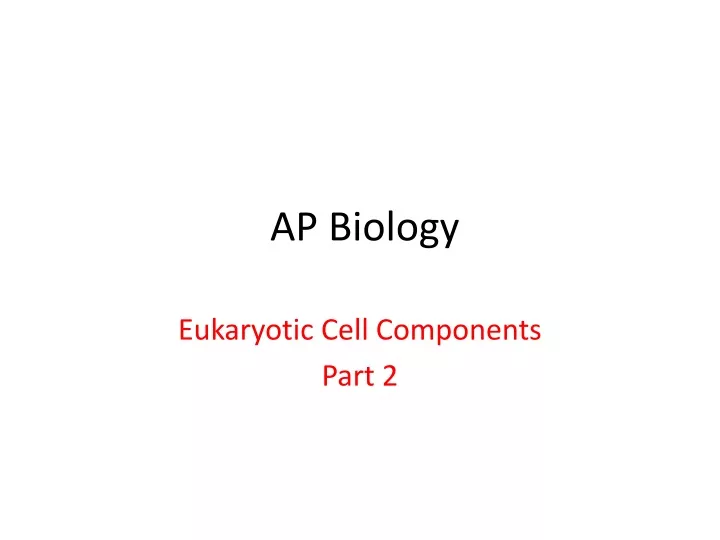 ap biology