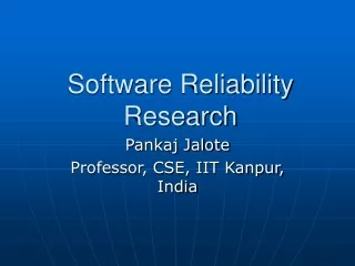 Software Reliability Research