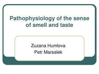 Pathophysiology of the sense of smell and taste