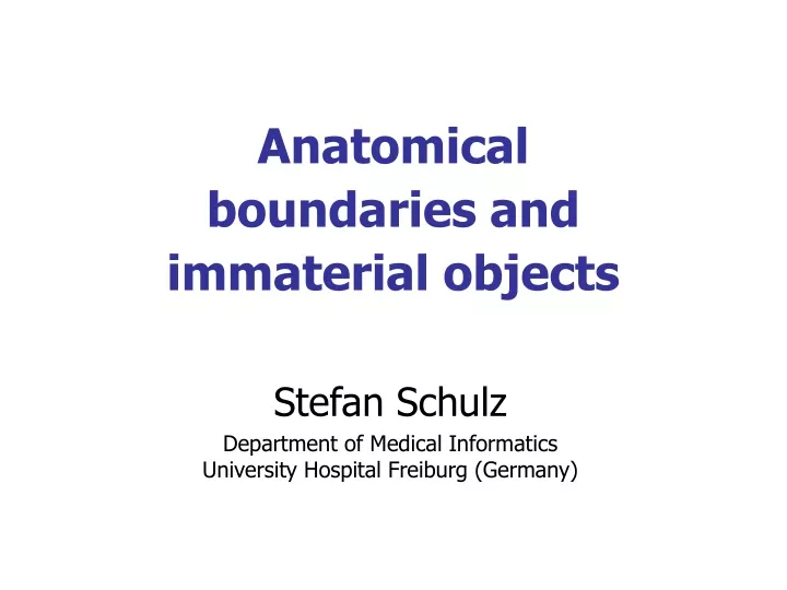 anatomical boundaries and immaterial objects