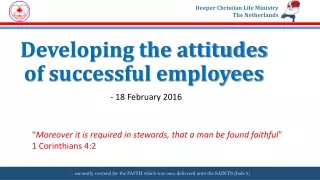 Developing the attitudes of successful employees