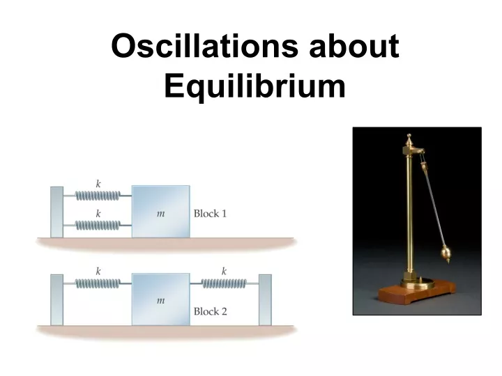 oscillations about equilibrium