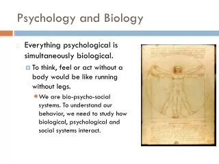 Psychology and Biology
