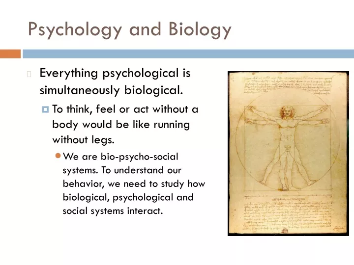 psychology and biology